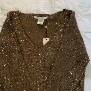 Brown sequences brand new tunic.